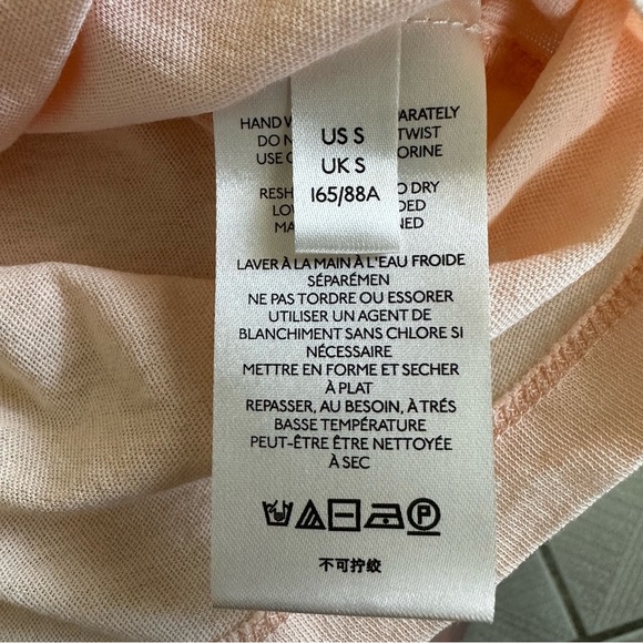 FREE PEOPLE Peach Top Size Small Dolman Sleeve Lightweight Comfy Sugar Rush Soft - Picture 11 of 12